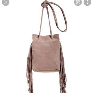 Monserat de lucca leather fringe bucket bag